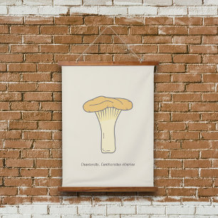 Tapisserie Suspendue Chanterelle botanique Champignons accrochés à la t