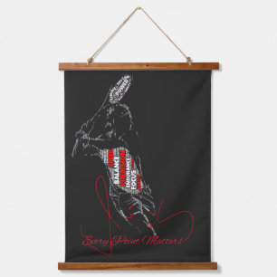 Tapisserie Suspendue Chaque Point Compte Typographie Tennis