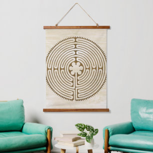 Tapisserie Suspendue Chartres Labyrinthe - Symbole spirituel Antique 1