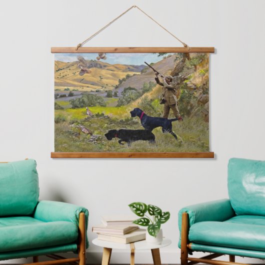 Tapisserie Suspendue Chasse à la perdrix de Chukar (Salon)