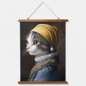 Tapisserie Suspendue Chat avec oreille perle (Recto)