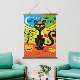 Tapisserie Suspendue Chat de la brise effrayante