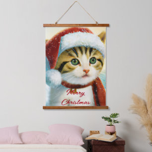 Tapisserie Suspendue Chat de Noël