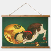 Tapisserie Suspendue Chat et lanterne Kobayashi Kiyochika 1886 Décroché (Devant)