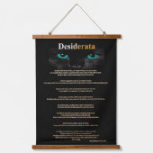 Tapisserie Suspendue Chat noir avec oeil vert vous regardant (Recto)