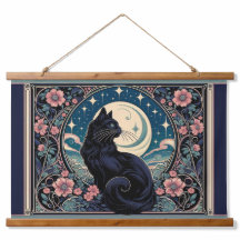 Chat noir mystique Art Nouveau