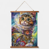 Tapisserie Suspendue Chat spatial futuriste (Recto)