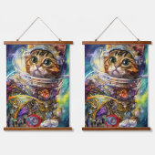 Tapisserie Suspendue Chat spatial futuriste (Double)