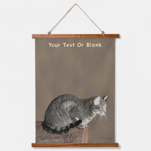 Tapisserie Suspendue Chat Tabby Gris Fumé