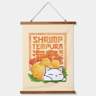 Tapisserie Suspendue Chat Tempura crevette