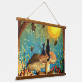 Tapisserie Suspendue Chats de champignons (Angulaire)