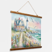 Tapisserie Suspendue Chemin vers le chalet côtier du phare (Angulaire)