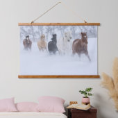 Tapisserie Suspendue Cheval à travers la neige (Chambre à coucher)