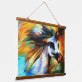 Tapisserie Suspendue Cheval arabe coloré (Angulaire)