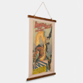 Tapisserie Suspendue Cheval De Cirque Qui Traverse Un Flaming Hoop (Angulaire)