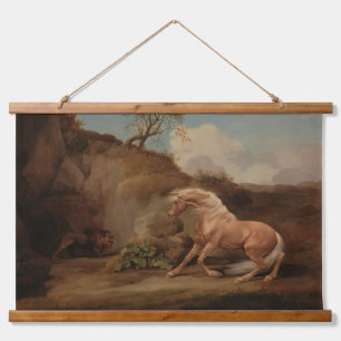Tapisserie Suspendue "Cheval effrayé par un lion" par George Stubbs art