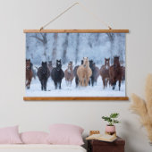 Tapisserie Suspendue Chevaux dans le froid (Chambre à coucher)