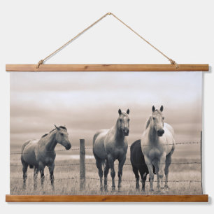 Tapisserie Suspendue Chevaux Quarter Horse dans la prairie canadienne