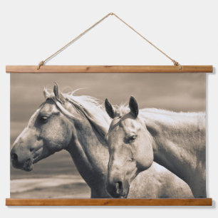 Tapisserie Suspendue Chevaux Quarter Horse dans la Prairie Canadienne