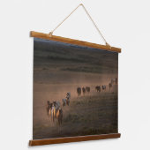 Tapisserie Suspendue Chevaux Sauvages Marchant Vers Le Désert (Angulaire)