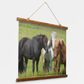 Tapisserie Suspendue Chevaux sur le Ranch, sud de l'Islande (Angulaire)