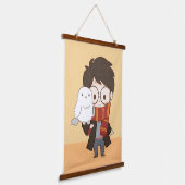 Tapisserie Suspendue Chibi HARRY POTTER™ & Hedwig (Angulaire)