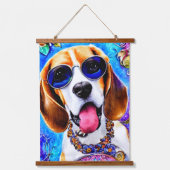 Tapisserie Suspendue Chien Beagle fou (Recto)