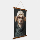 Tapisserie Suspendue Chien élégant en tenue confortable (Angulaire)