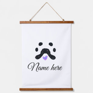 Tapisserie Suspendue Chien patte noir animal ajouter nom texte animal p