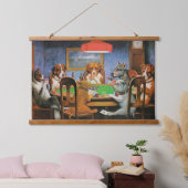 Tapisserie Suspendue Chiens jouant au poker par C.M. Coolidge (Chambre à coucher)