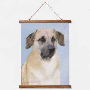 Tapisserie Suspendue Chinook (Oreilles Laissées) Peinture - Art Chien o