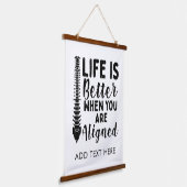 Tapisserie Suspendue Chiropracteur Coworker Life is Better When Aligné (Angulaire)