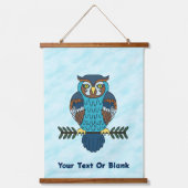 Tapisserie Suspendue Chouette d'art populaire nordique (Recto)