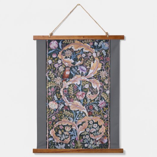 Tapisserie Suspendue Chouette et fleurs, William Morris (Recto)