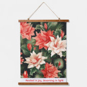 Tapisserie Suspendue Christmas Cactus Wall Tapestry Bloom Bright Shine (Recto)
