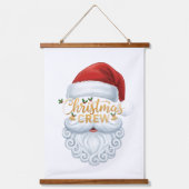 Tapisserie Suspendue Christmas Crew Santa Head Wall Art Print (Recto)
