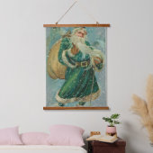 Tapisserie Suspendue Christmas Greetings-Retro Santa Claus Postcard (Chambre à coucher)