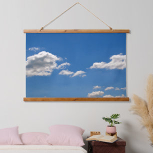 Tapisserie Suspendue Ciel bleu nuages blancs
