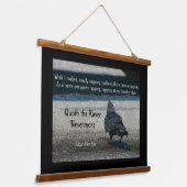 Tapisserie Suspendue Citation de Raven Edgar Allen Poe (Angulaire)