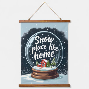 Tapisserie Suspendue Citation de vacances neigeuses Maison comme nulle