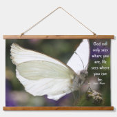 Tapisserie Suspendue Citation Inspirational Butterfly Wall Hanging (Devant)
