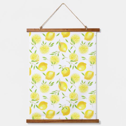 Tapisserie Suspendue Citrons et feuilles (Recto)