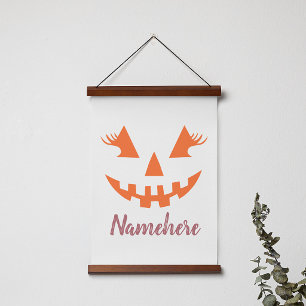 Tapisserie Suspendue Citrouille personnalisée Jack O Lantern Halloween