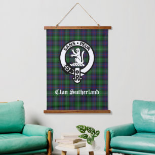 Tapisserie Suspendue Clan Sutherland Crest & Tartan