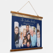 Tapisserie Suspendue Classy Modern Navy Blue Gold Ajouter votre famille (Angulaire)