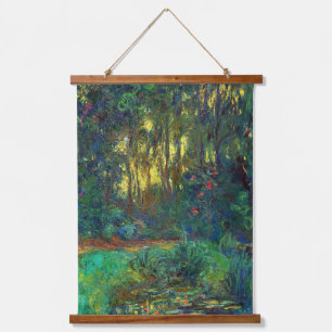 Tapisserie Suspendue Claude Monet - Coin d'étang avec des nénuphars