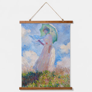 Tapisserie Suspendue Claude Monet - Femme avec Parasol face à gauche