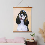 Tapisserie Suspendue Cocker Spaniel (Parti) Peinture - Art Chien origin (Chambre à coucher)