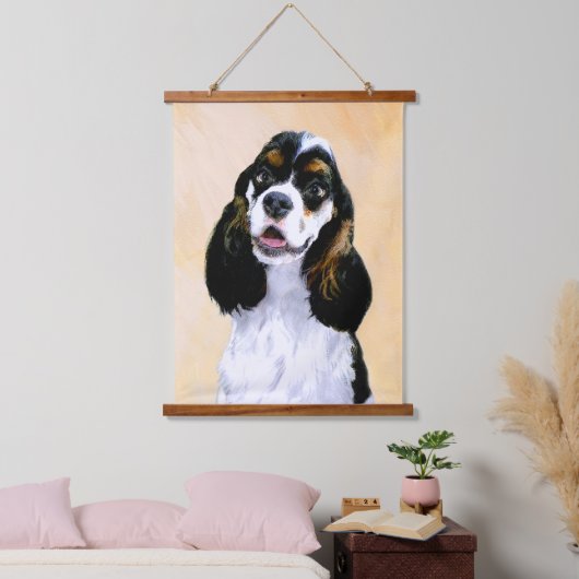Tapisserie Suspendue Cocker Spaniel (Parti) Peinture - Art Chien origin (Chambre à coucher)