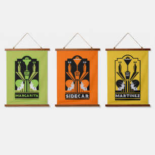 Tapisserie Suspendue Cocktail Margarita Art Déco